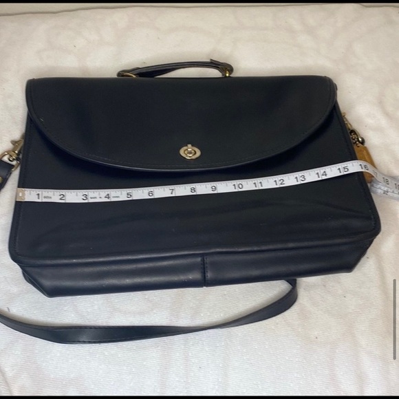 Vintage Coach Black Leather Briefcase - EUC - Picture 7 of 9